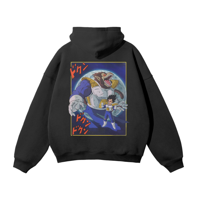 “GREAT APE PRINCE” Oversized Solid Color Fleece Hoodie anime streetwear by Limit Breakers Gear