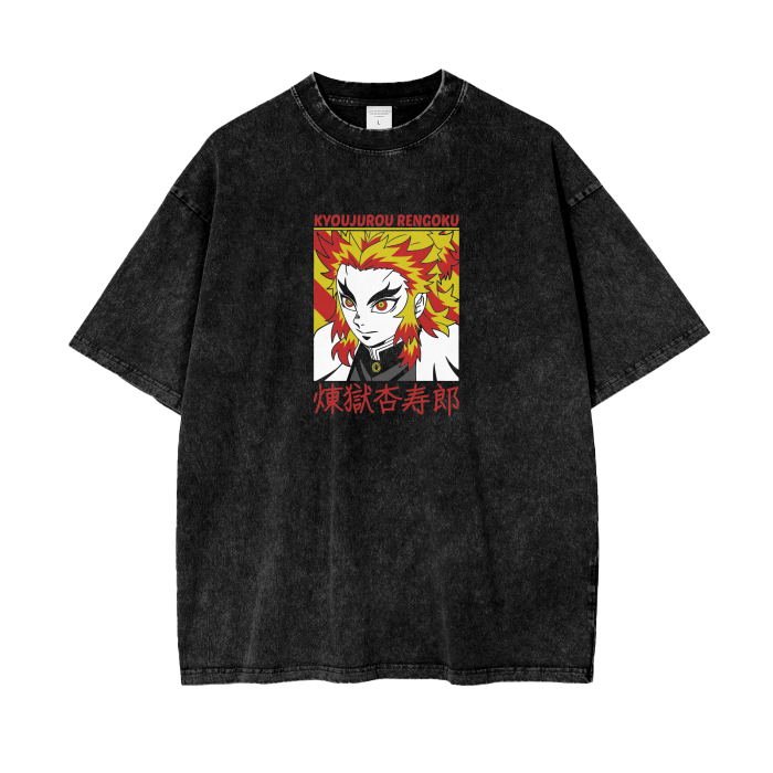 Anime,Manga,T-shirt,Demon slayer,Rengoku