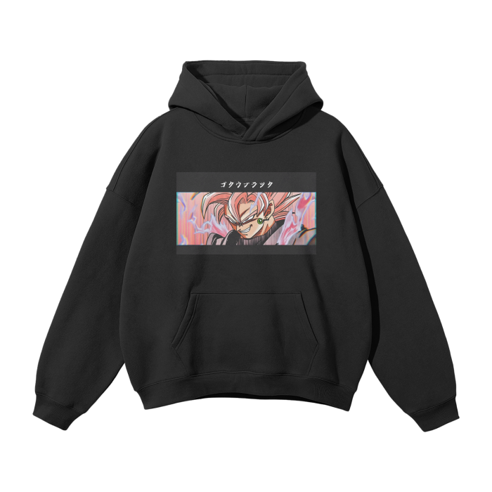 “BLACK IS BLACK” Oversized Fleece Hoodie