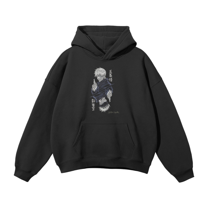 “STRONGEST”  Oversized Solid Color Fleece Hoodie